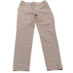 Talbots Women's Brown Checkered Ankle Dress Pants‎ Minimalist Career Size 2